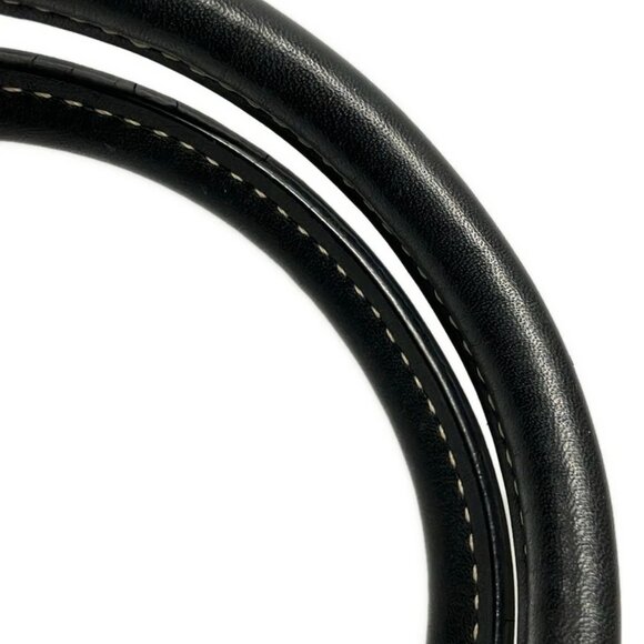 Auth COACH Signature 6047 Gray Black Jacquard Leather Handbag - Picture 5 of 12